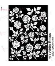 DRESS MY CRAFT - Transfer Me - 3D White Roses #2
